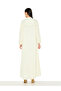 Cream A-Line Maxi Jalabiya with Intricate Embroidery - 4