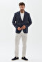 Polonara Men's Dark Navy Blue Half-Lined Polyviscon Blend Sports Blazer Jacket with Pocket - 3