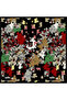 Black 90X90 Silk Crepe Satin Scarf - 3