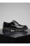 Men's Casual Black Patent Leather Lace-Up High Comfort Sole Men's Shoes - 7
