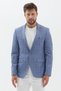 Trieste Men's Blue Mono Collar Plaid Slim Fit Polyviscon Fabric Sports Blazer Jacket - 5