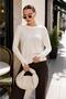 Women's Crew Neck Sleeve Slit Detailed Knitwear Knitted Sweater 265010 -