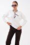 Women's Oversize Sweatshirt with Scarf Detail 265128 - - 4