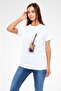 Electric Guitar Unisex Printed White T-Shirt - Tshirt - 3