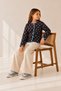 Girl's Floral Detailed Patterned Quilted Seasonal Jacket - 4
