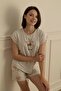 18219 Women's Printed Shorts Set
