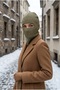 Knitted Knitwear Khaki Single Eye Snow Mask - 5