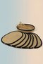 Set of 6 Oval Vegan American Serving and Multi-Purpose Bread Baskets |   Washable Supla Set (9 Colors) - 2