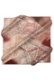 Burgundy 90X90 Silk Crepe Satin Scarf - 3