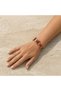 White orange flower thick copper bracelet, wide form - 4