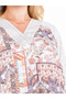 Beige Patchwork Print A-Line Maxi Kaftan Dress - 3