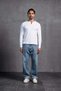 White Ribbed Button-Front T-Shirt 10025 - 6