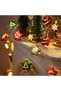 أضواء عيد الميلاد بطول 1.5 متر مع 10 مصابيح LED، أضواء ملونة لتزيين شجرة عيد الميلاد، سلسلة أضواء مطلية - 6