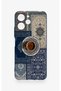 Redmi 12 Compatible Turkish Coffee and Kilim Patterned Silicone Case - 3
