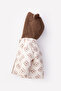 Patterned Brown Fleece Winter Boy's Coat - 2