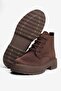 Women's Suede Boots with Zipper, Faux Fur, Thick Sole, Mona Brown - 4