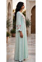 Paisley Embroidered V Neck Jalabiya with Scalloped Sleeves - 4