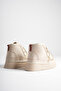 Women's Beige Suede 5 cm Thick Soled Winter Fur Boots - 8