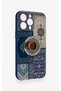 iPhone 13 Pro Max Compatible Turkish Coffee and Kilim Patterned Silicone Case - 3