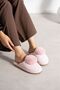 Women's Powder Pompom Detailed Winter, Comfortable Home Slippers