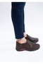 5503 Eren Shoes&Bag Genuine Leather Nubuck Serrated Non-Slip Sole with Rubber Detail on the Sides Comfortable Daily Shoes Real Leather Nubuck Brown - 6
