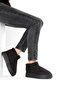 1St Class Quality Black Suede Thick Sole Wool Fur Women's Boots Fon44 - 3