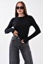 Women's Crew Neck Long Sleeve Modal Badi with Finger Loop Detail 265053 - 2