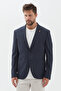 Polonara Men's Dark Navy Blue Half-Lined Polyviscon Blend Sports Blazer Jacket with Pocket - 4