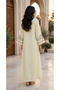 Floral Embroidered V Neck Jalabiya with Scalloped Cuffs - 2