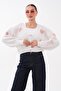 Women's Heart Bow Embroidered Button Closure Knitwear Knitted Cardigan 265284 - 4