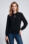 Satin Blouse with Stone Embellished Collar