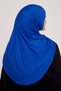 Women's Hijab Practical Sports Shawl – Perforated Breathable Lycra Snap-On Shawl Saks Color - 2