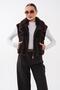 Women's Furry Collar Zippered Plush Vest 255402 - 265331 - - 4