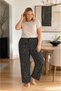 Women's Viscose Pocketless Battal Trousers Relaxed Cut Large Size - 2