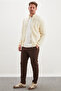 Ribbed Collar Zippered Regular Fit Jacket - 3