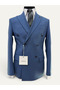 Light Blue Double Breasted Suit - 3
