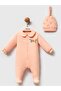 2-Piece Printed Jumpsuit with Hat - Powder