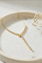 Asymmetric Bar Model Zircon Stone Brass Women's Necklace 45 cm Chain Length Bx-313629 - 2