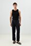 Linen Blend Pleated Men's Trousers - 4