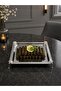 Elegant Cast Iron Four-Legged Square Tray for Promise, Engagement, Dowry, Coffee, Tea Presentation - 3