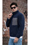 Men's Lamb Welsoft Plush Fabric Full Zipper Jacket with Front Pockets - 5