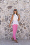 White One-Shoulder Asymmetrical Blouse - 2