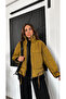 High Collar Zippered Pocket Comfortable Cut Special Design Coat - 2