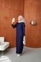 Embossed Knitted Textured 140 cm Maxi Knitwear Dress Hijab - 2