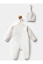 2-Piece Printed Jumpsuit with Hat - Ecru - 3