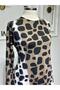 Women's Plus Size Leopard Pattern Combed Cotton Dress - 2