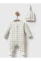 2-Piece Printed Jumpsuit with Hat - Gray