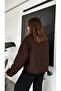 High Collar Zippered Pocket Comfortable Cut Special Design Coat - 5