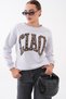 Women's Three-Thread Sweatshirt with Text Detail on the Front 255365 - 265126 - 2