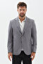 Wilson Men's Dark Gray Cotton Blend Cool Summer Fabric Slim Fit Half Lined Sports Blazer Jacket - 7